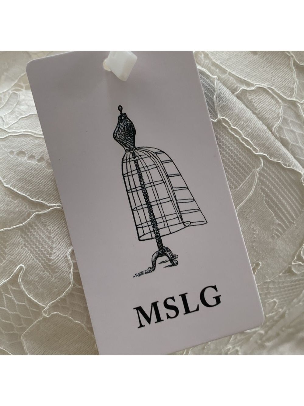 Mslg Round Neck V-Back Wedding Guest Floral Lace A Line Dress NEW - Picture 11 of 14